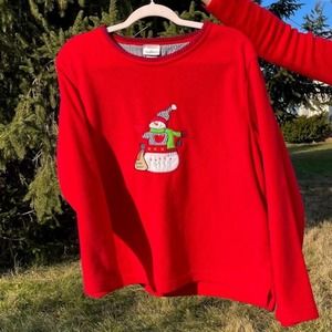 Sweet snowman fleece shirt